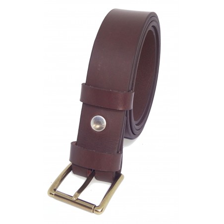 Ceinture Marron foncé 3,5 cm boucle 3