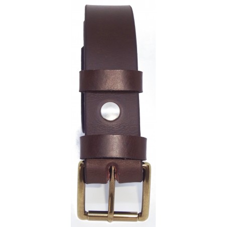 Ceinture Marron foncé 3,5 cm boucle 3