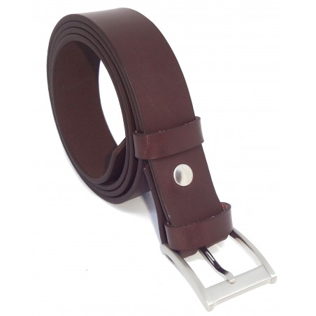 Ceinture Marron foncé 3,5 cm boucle 7