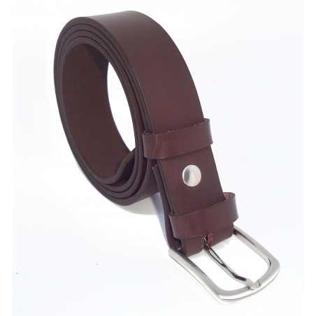 Ceinture Marron foncé 3,5 cm boucle 8