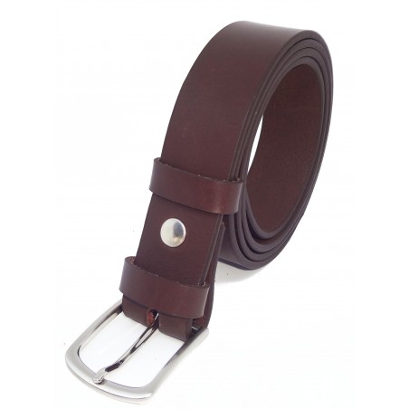 Ceinture Marron foncé 3,5 cm boucle 8