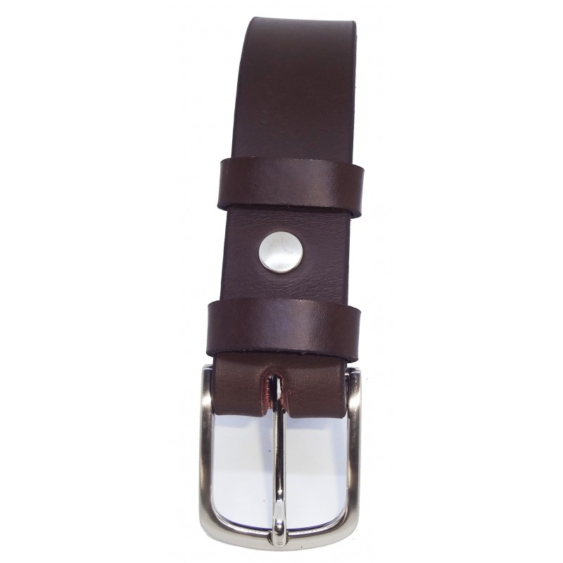 Ceinture Marron foncé 3,5 cm boucle 8
