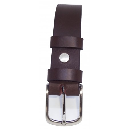 Ceinture Marron foncé 3,5 cm boucle 8