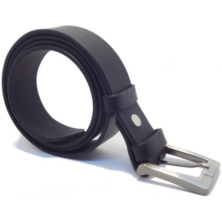 Ceinture noire classique 4 cm boucle 1