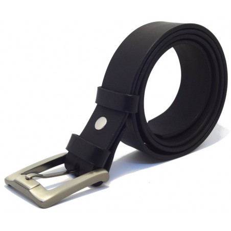 Ceinture noire classique 4 cm boucle 1