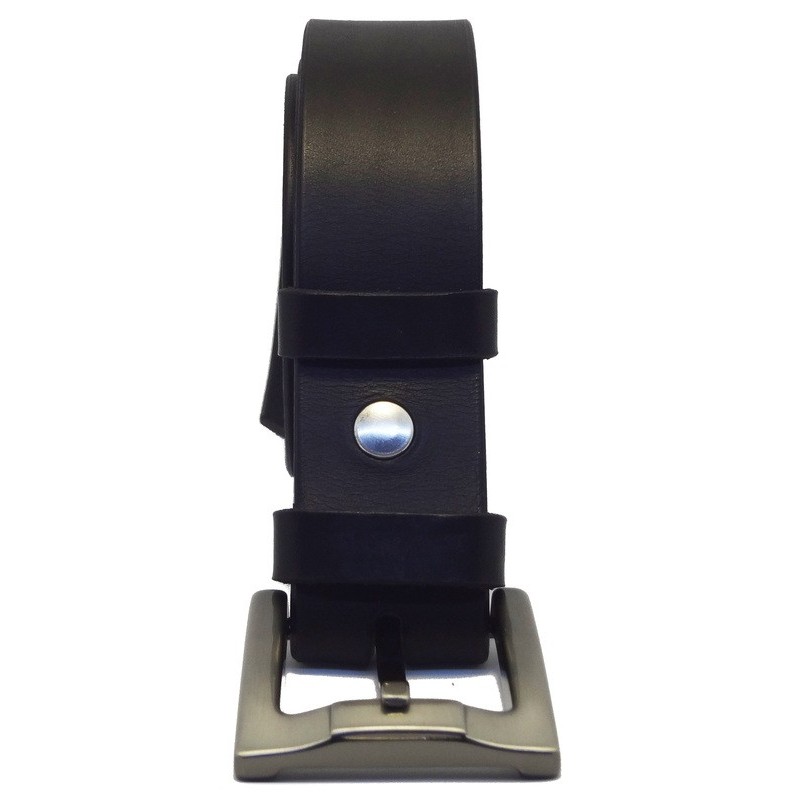 Ceinture noire classique 4 cm boucle 1