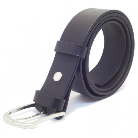 Ceinture noire classique 4 cm boucle 2