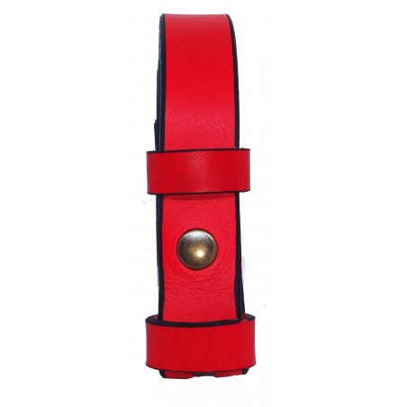 Sangle de ceinture rouge grainé souple 2,5 cm