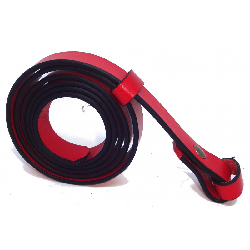 Sangle de ceinture rouge grainé souple 2,5 cm