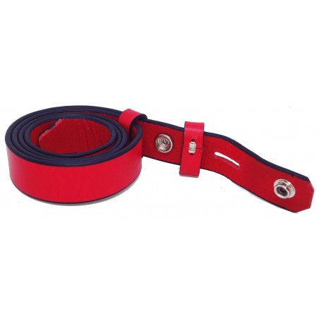 Sangle de ceinture Rouge grainé souple 3 cm