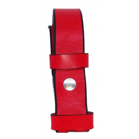 Sangle de ceinture Rouge grainé souple 3 cm
