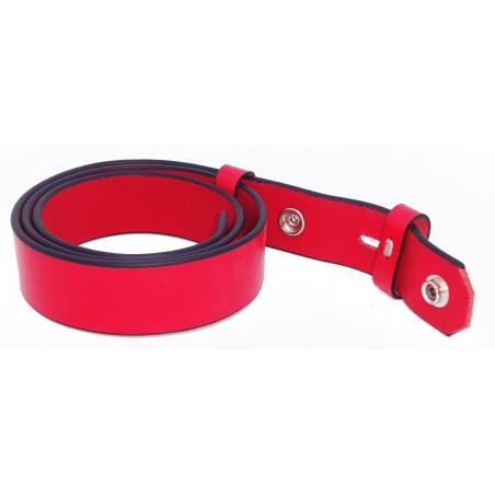 Sangle de ceinture Rouge grainé souple 3,5 cm