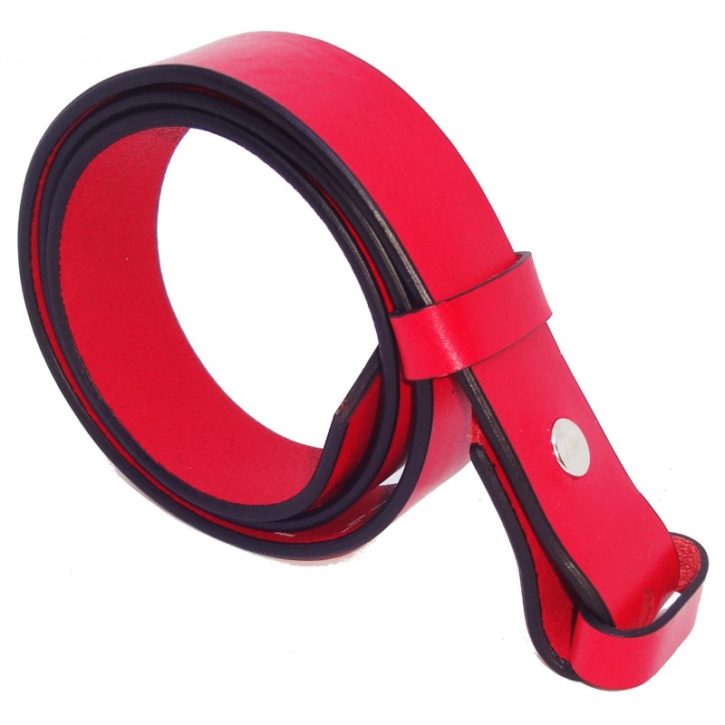 Sangle de ceinture Rouge grainé souple 3,5 cm