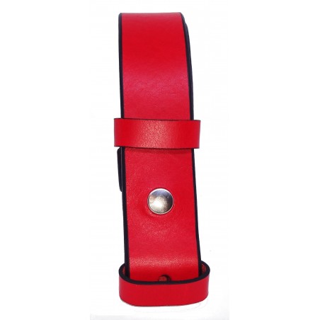 Sangle de ceinture Rouge grainé souple 3,5 cm