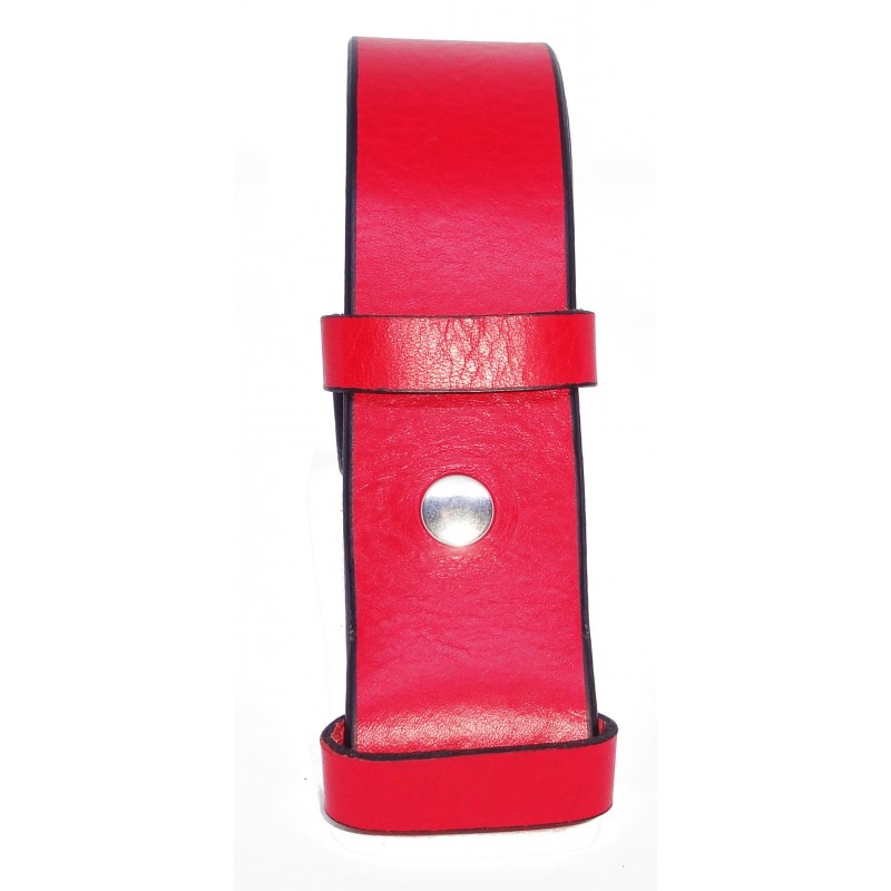 Sangle de ceinture Rouge grainé souple 4 cm