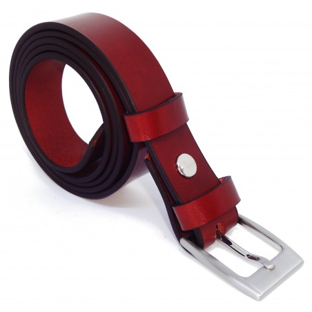 Ceinture Cognac classique 3 cm boucle 1