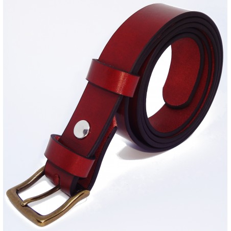 Ceinture Cognac classique 3 cm boucle 9