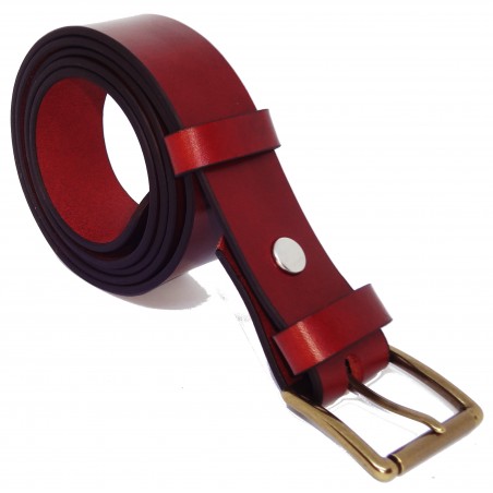 Ceinture Cognac 3,5 cm boucle 3