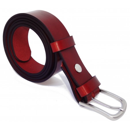 Ceinture Cognac 3,5 cm boucle 8