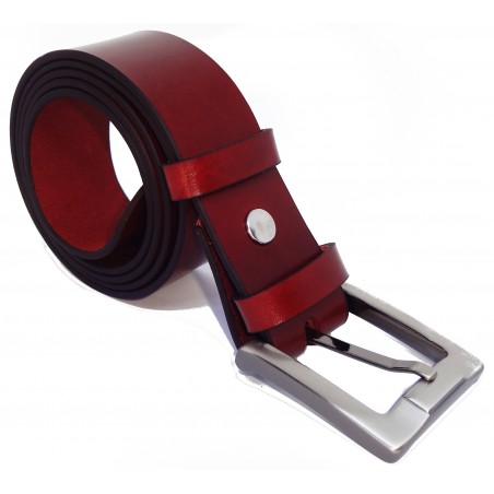 Ceinture Cognac 4 cm boucle 1