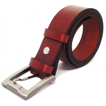 Ceinture Cognac 4 cm boucle 1