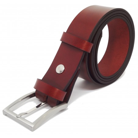 Ceinture Cognac 4 cm boucle 4