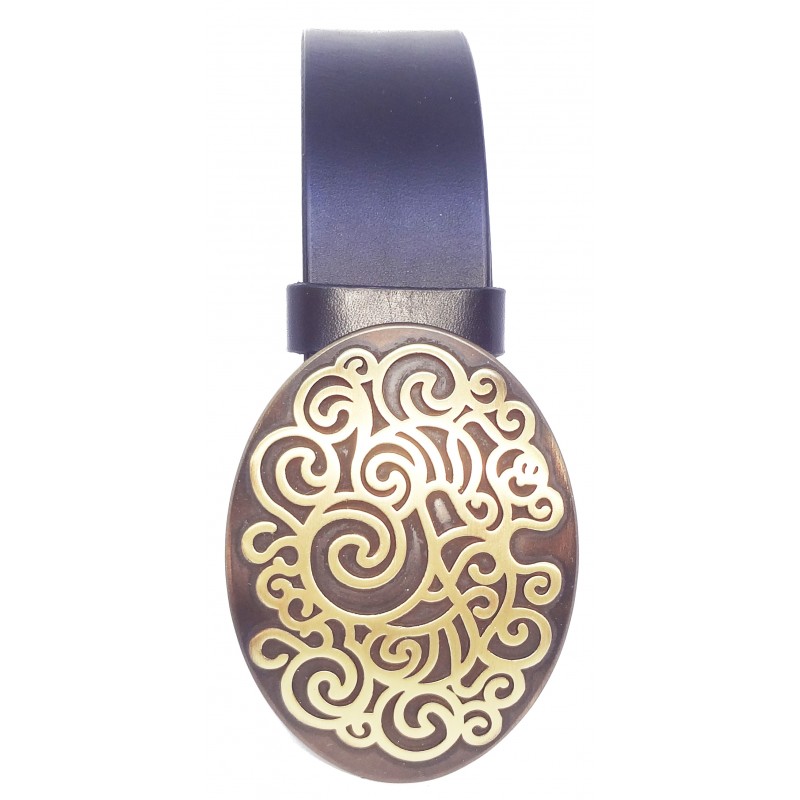 Ceinture noire classique 4 cm Grande Boucle...