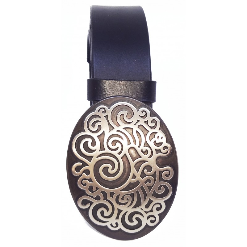 Ceinture noire classique 4 cm Grande Boucle...