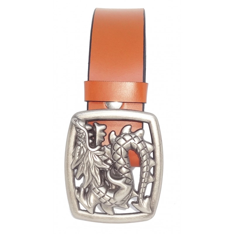 Ceinture Camel classique 4 cm Plaque dragon...