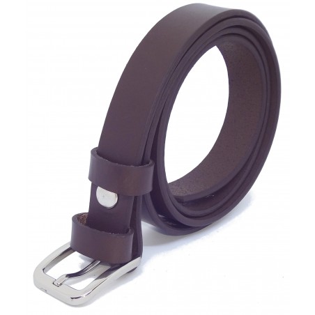 Ceinture Marron Foncé 2,5 cm boucle 6