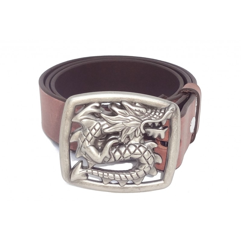 Ceinture en cuir  Vieilli classique 4 cm Plaque...