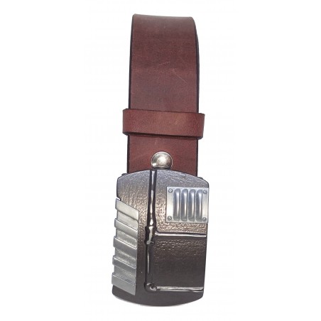 Ceinture Gris Vieilli 4 cm Plaque Steampunk 22