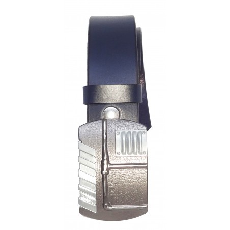 Ceinture Bleu Marine 4 cm Plaque Steampunk 22