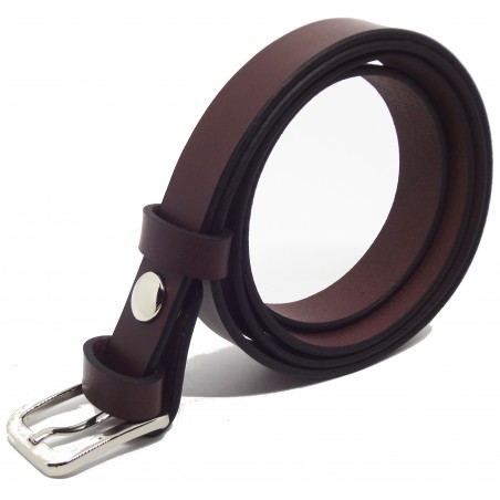 Ceinture Bordeaux 2,5 cm boucle 6