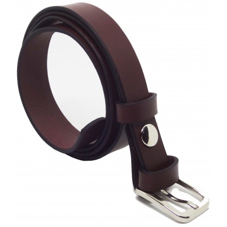 Ceinture Bordeaux 2,5 cm boucle 6