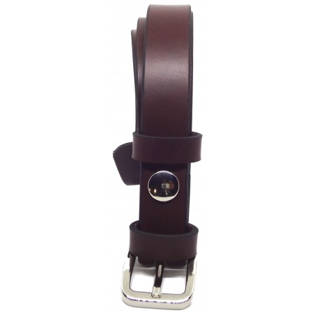 Ceinture Bordeaux 2,5 cm boucle 6