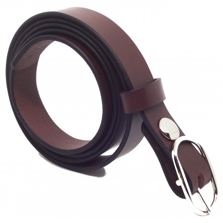 Ceinture Bordeaux 2,5 cm boucle 7