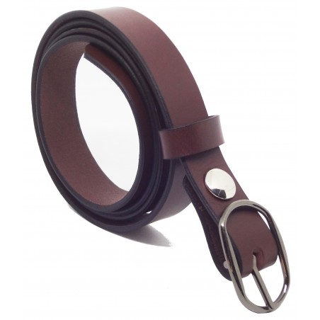 Ceinture Bordeaux 2,5 cm boucle 8