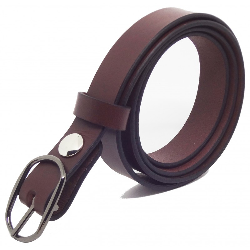 Ceinture Bordeaux 2,5 cm boucle 8