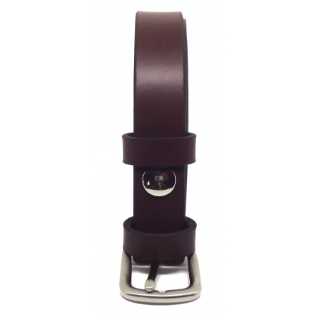 Ceinture Bordeaux 2,5 cm boucle 9