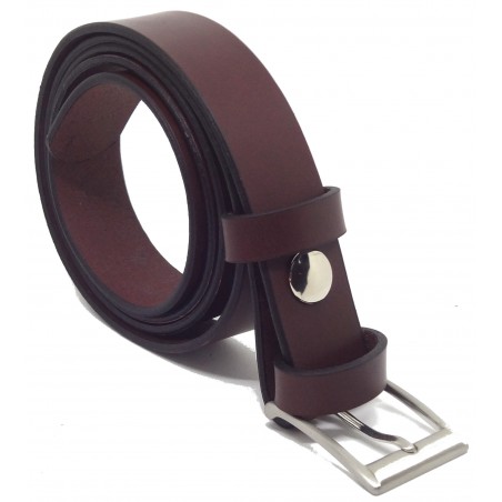 Ceinture Bordeaux classique 3 cm boucle 2