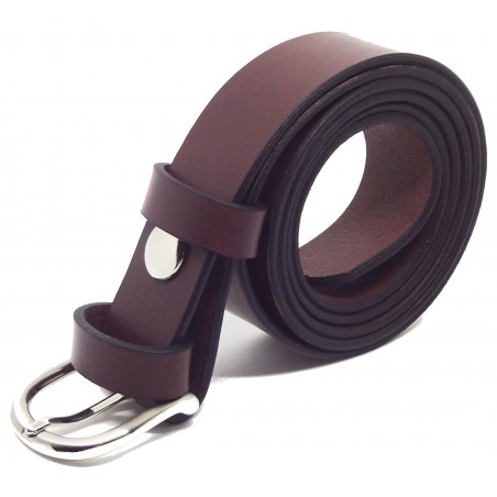 Ceinture Bordeaux classique 3 cm boucle 6