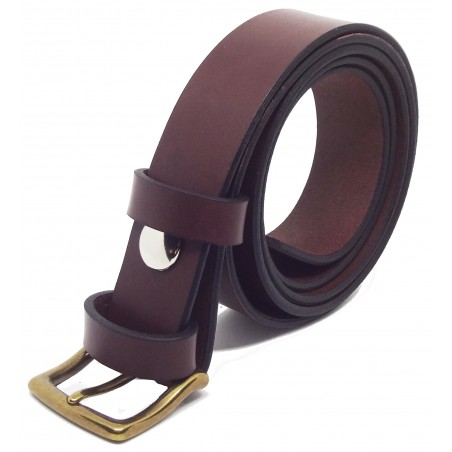 Ceinture Bordeaux classique 3 cm boucle 9
