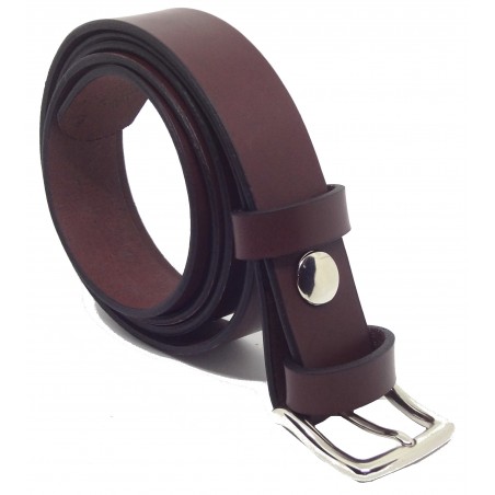 Ceinture Bordeaux classique 3 cm boucle 10