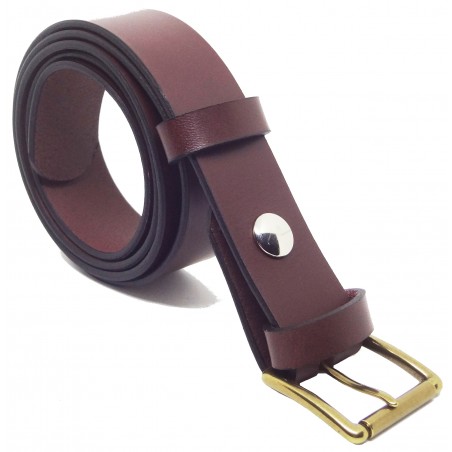 Ceinture Bordeaux classique 3,5 cm boucle 3