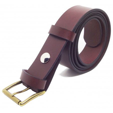 Ceinture Bordeaux classique 3,5 cm boucle 3