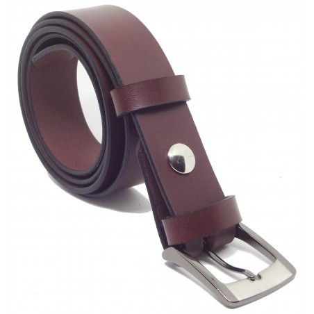 Ceinture Bordeaux classique 3,5 cm boucle 5