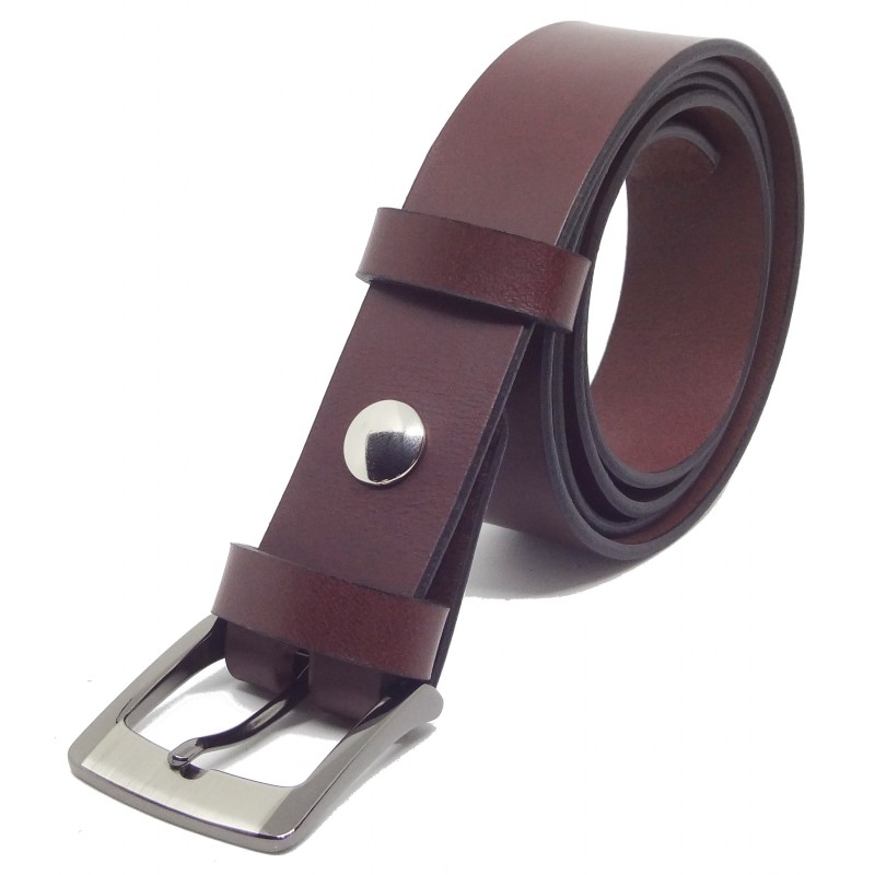 Ceinture Bordeaux classique 3,5 cm boucle 5