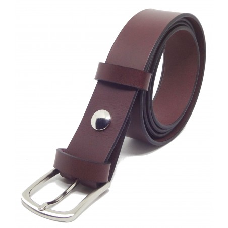 Ceinture Bordeaux classique 3,5 cm boucle 8