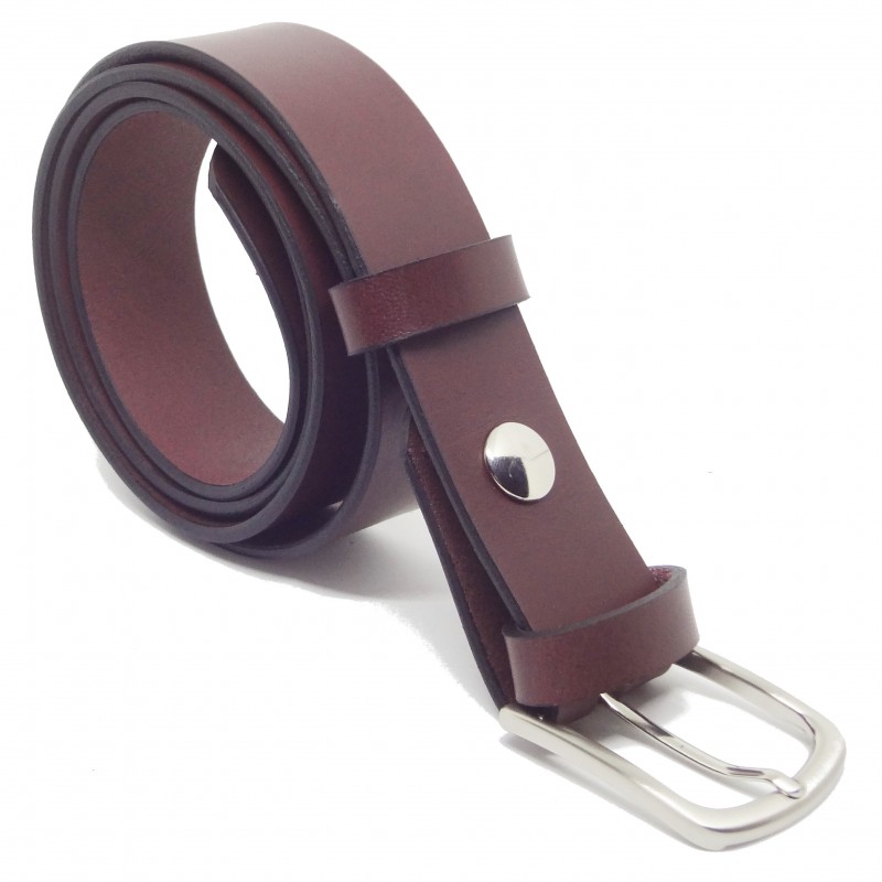 Ceinture Bordeaux classique 3,5 cm boucle 8